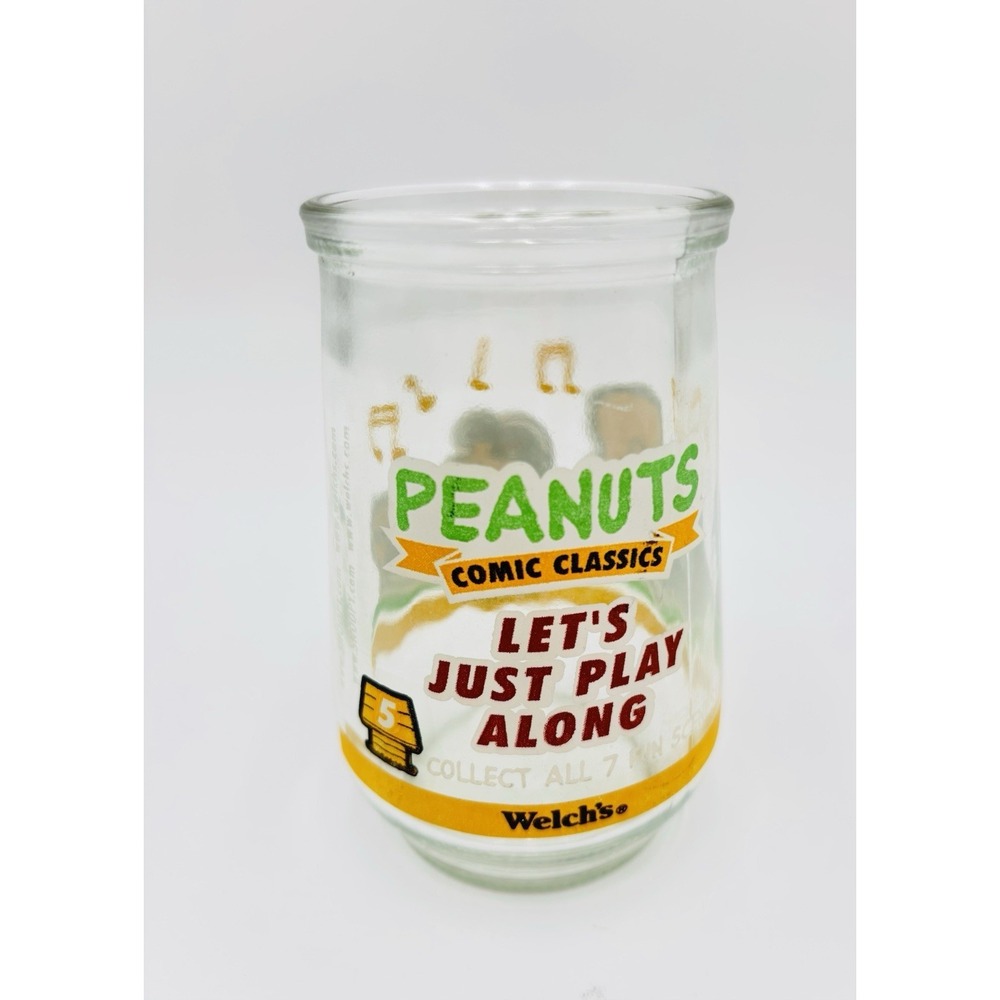 Vintage Welch's Peanuts Glass Lucy Comic Classics Let's Play Collectible‎